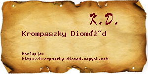 Krompaszky Dioméd névjegykártya